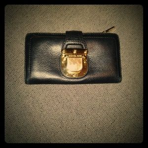 Michael Kors Black wallet with Gold Hardware